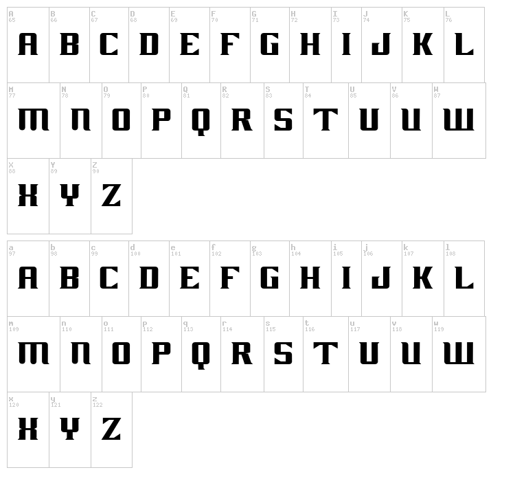 Ghost Rider Movie font map